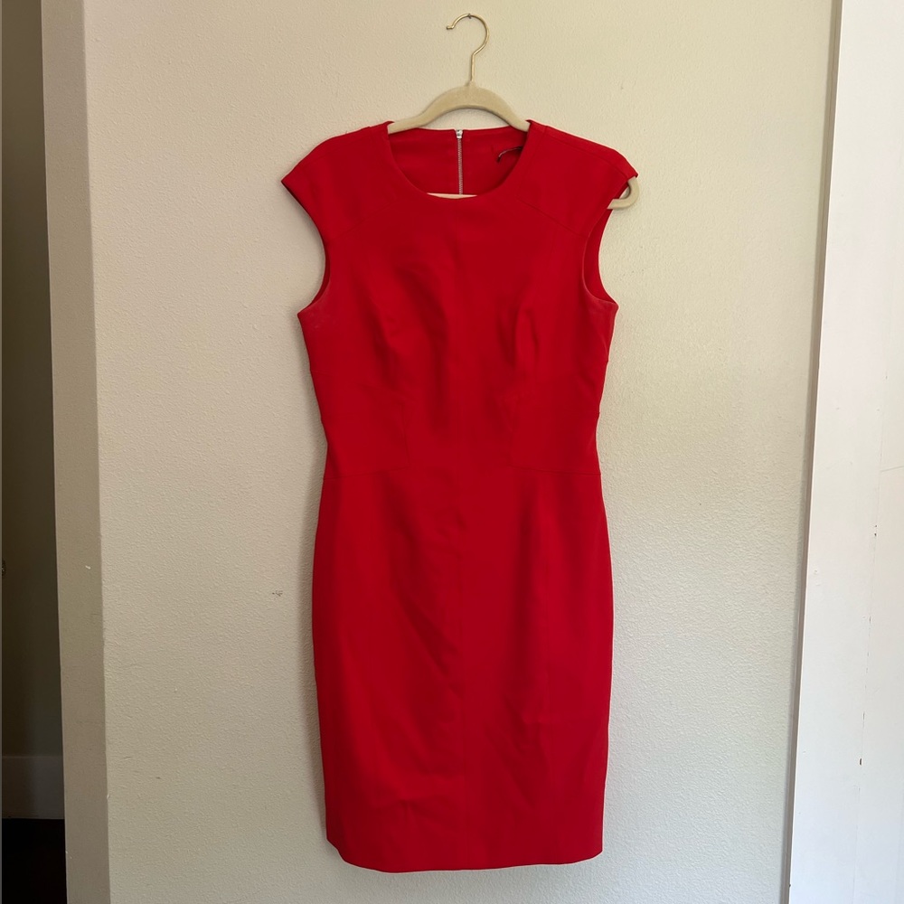 Karen Millen red seamed shift dress